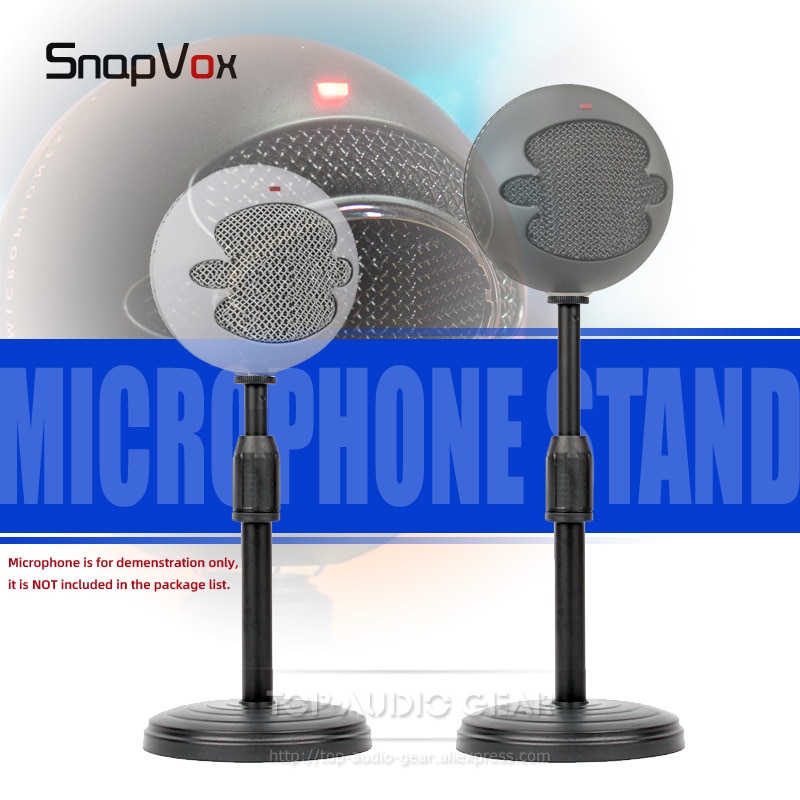 Adjustable Tabletop Microphone Boom Arm Rack Mount For Blue Snowball Ice Snow Ball Stand Desktop Mic Holder Round Base Plate