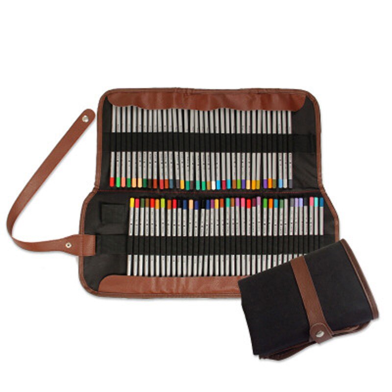 Kit de dibujo portátil, estuche para lápices, material escolar, oficina, bolsa enrollable para bolígrafos de lona, estuche para lápices y cortinas, suministros de arte