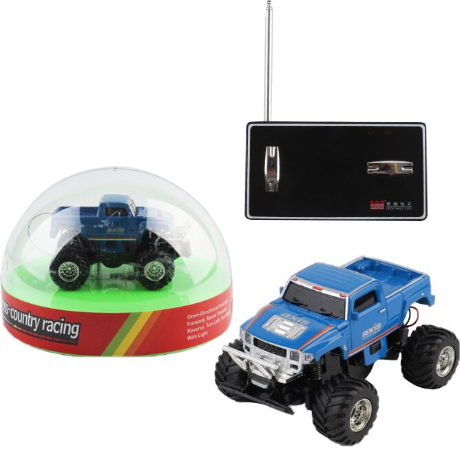 Mini lille fjernbetjening off-road køretøj børn fjernbetjening bil legetøj: Blå