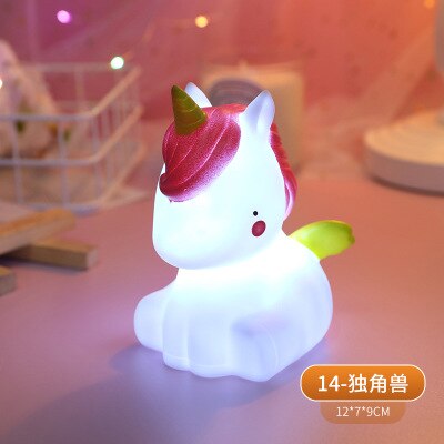 Cute Smiley Clouds Stars Unicorn Moon Appease Glow Night Light Feeding Lamp For Home Bedroom Decor For Children Kids Toy: Style 17