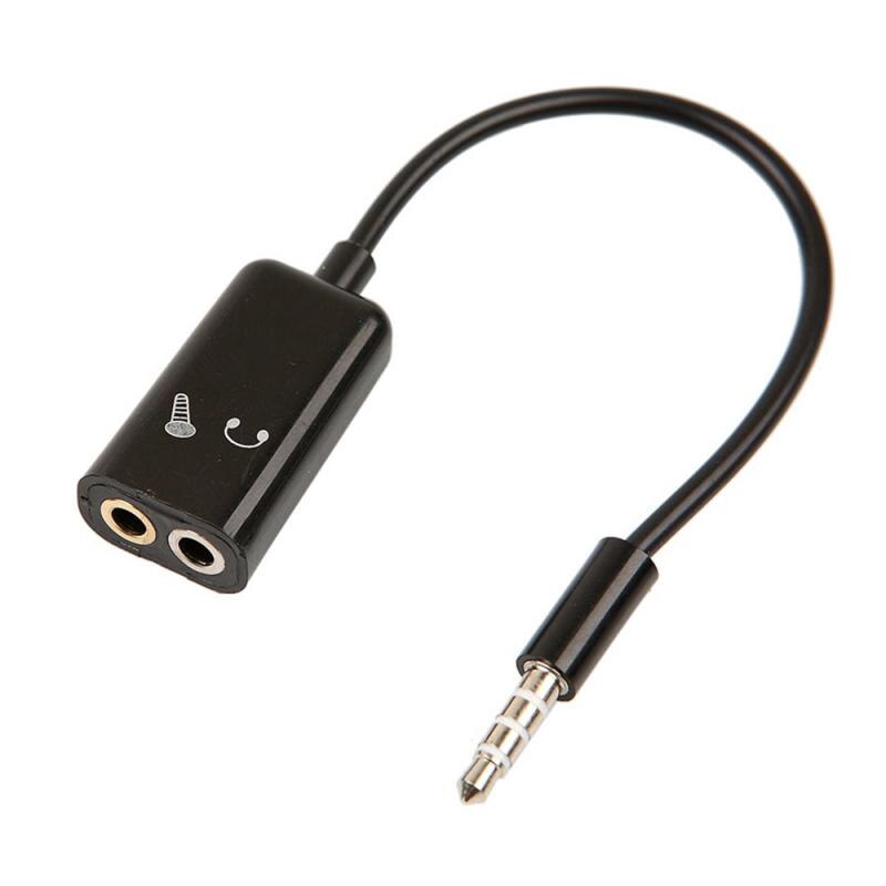 Earphone Audio Cable Y Splitter Dual Audio Line 3.5 mm Headset Jack Headphone Adapter Fastshipping!: Black
