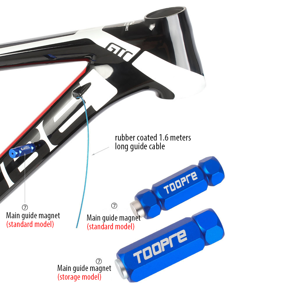Kit de enrutamiento de cables internos para bicicleta, herramienta, guía de tracción rápida, imán para marcos de bicicleta, freno de cambio, Cable interno, manguera hidráulica