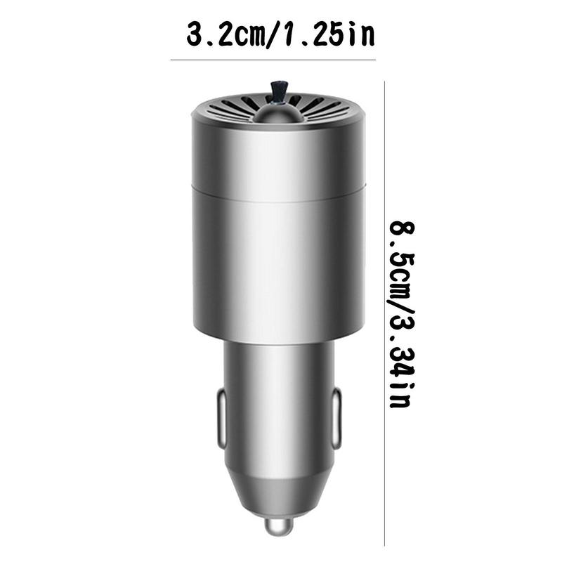Purificador de aire portátil para coche, minipurificador de aire de 12V, ionizador de iones negativos