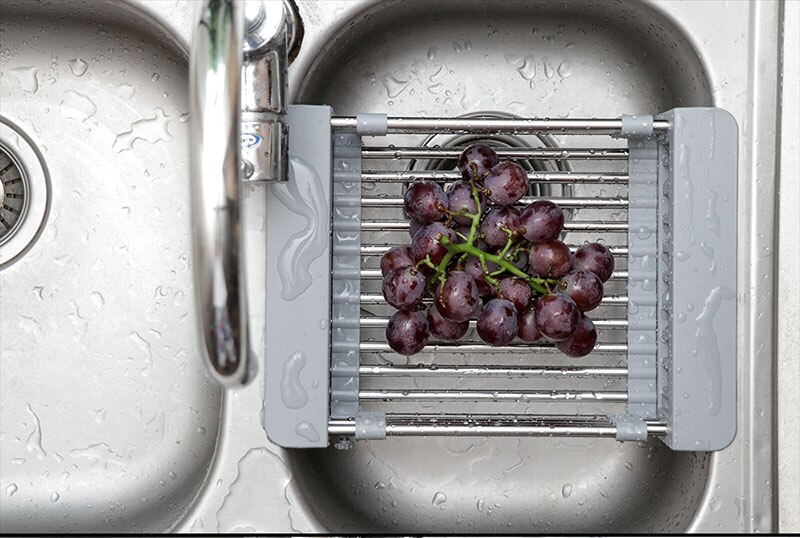 Odpływ zlewu kuchennego kosz spustowy stojak ze stali nierdzewnej basen zlew zlew sztućce opróżniony kosz wody chowany zlew teleskopowy