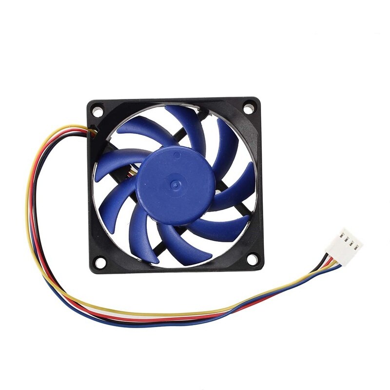 12V DC 32 70mm 4-Pin Computer Case CFM PWM CPU PC Fan Blue &amp; Black