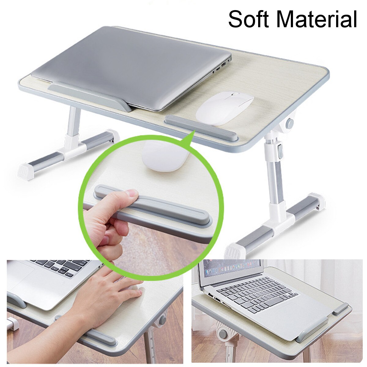 Multifunction Simple Folding Adjustable Laptop Desk With Cooling Fan Lifting Small Table Dormitory Computer Table BedDesk