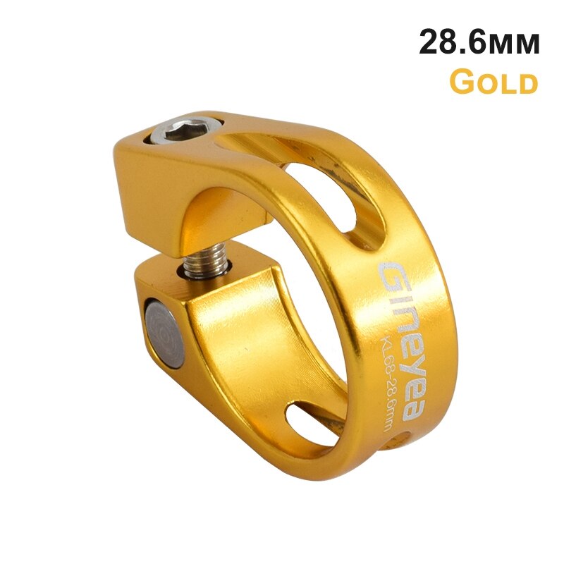 KL68 Fahrrad Sattelstütze Klemme Aluminium 28.6/30.2/31.8/34,9mm Fahrrad Sitz Post Rohr Klemme MTB Berg rennrad Sitz Schellen: 28.6mm Gold
