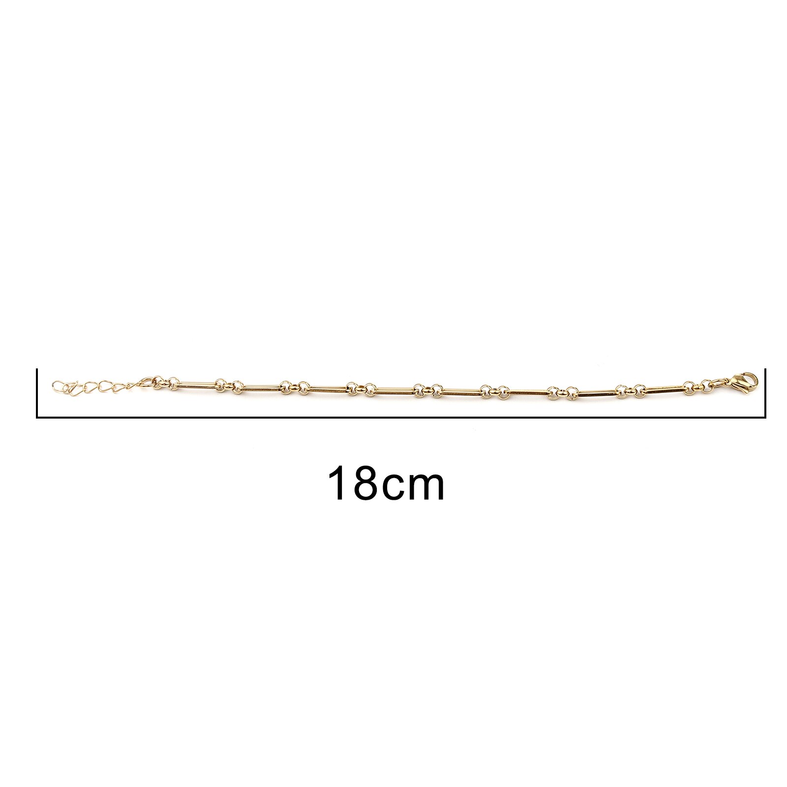 Stainless Steel Bracelets For Man Woman Gold Color Hand Jewelry Oval Adjustable Metal Chain Bracelets