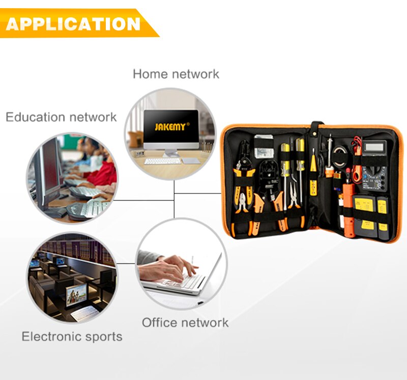 RJ45 LAN Tester Networking Repair Tool Kit RJ45 RJ11 RJ12 Network Cable Tracker Plier Crimp Crimper Plug Clamp PC