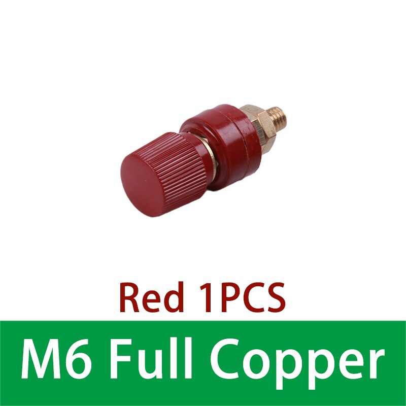 6mm 8mm Stud Premium Remote Battery Power Junction Post Connectors Brass Replacement Terminal Kit Accessories M6 M8 555 333: M6 Red 1pcs