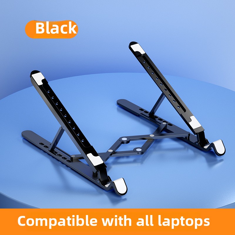 Laptop Cooler Base Stand Foldable Laptop Cooling Pad Portable Adjustable Notebook Stand for 13-17.3 Inch with 4 Fans: Silver