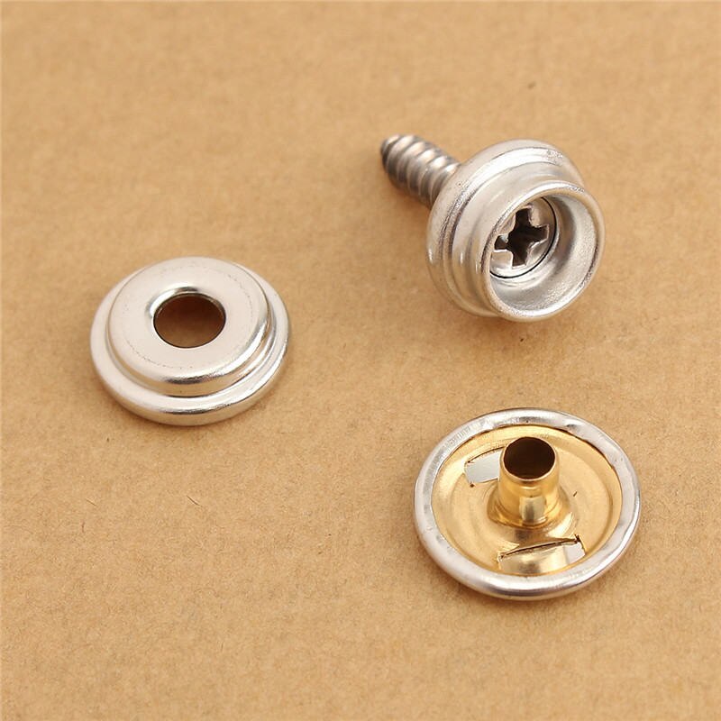 30 stücke Silber Stiefel Abdeckung Leinwand Auto Haube Schnelle Feste Schraube schnappen Befestigungen Reparatur Für Stiefel Marine Zubehör