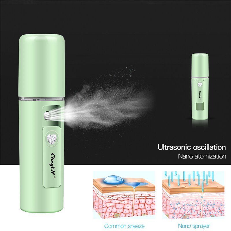 CkeyiN Ultrasonic Skin Scrubber Spatula Facial Blackhead Removal Pore Cleaner Exfoliator Face Deep Cleaning + Mini Nano Mister50
