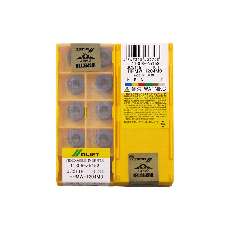 RPMW1204MO JC5118/JC8015/JC5218 100% DIJET Original carbure insérer avec la meilleure 10 pièces/lot