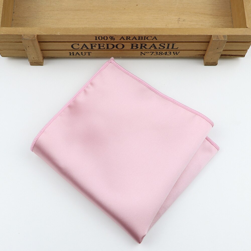 Mouchoir de poche carré en Polyester de couleur unie pour hommes, accessoire de mariage, classique, vert, bleu marine, à la , 23x23CM: 7