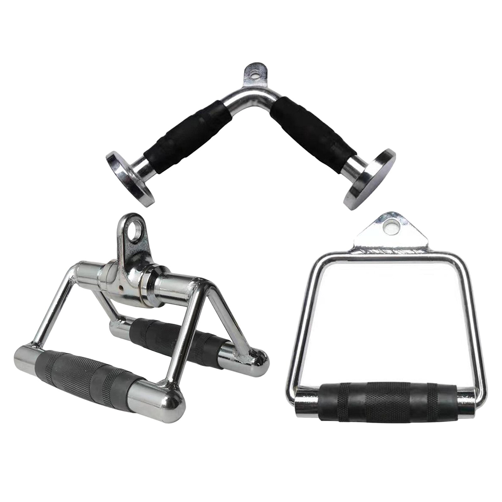 Gym Attachment Handle Cable System V-Shaped Bar Multigym Double D Row Handle