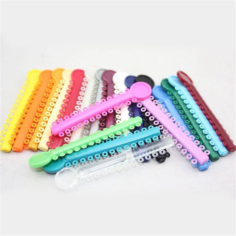 40 pçs laços dentários elásticos elásticos elásticos elásticos ligadura oral ortodôntica dentista dentes clareamento ferramentas elasticidade para dentes