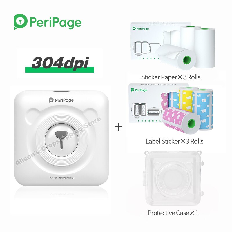58Mm Peripage Pocket Mini Draagbare Bluetooth Printer Telefoon Foto Draadloze Hd Thermische Label Printer Voor Android Ios Telefoon