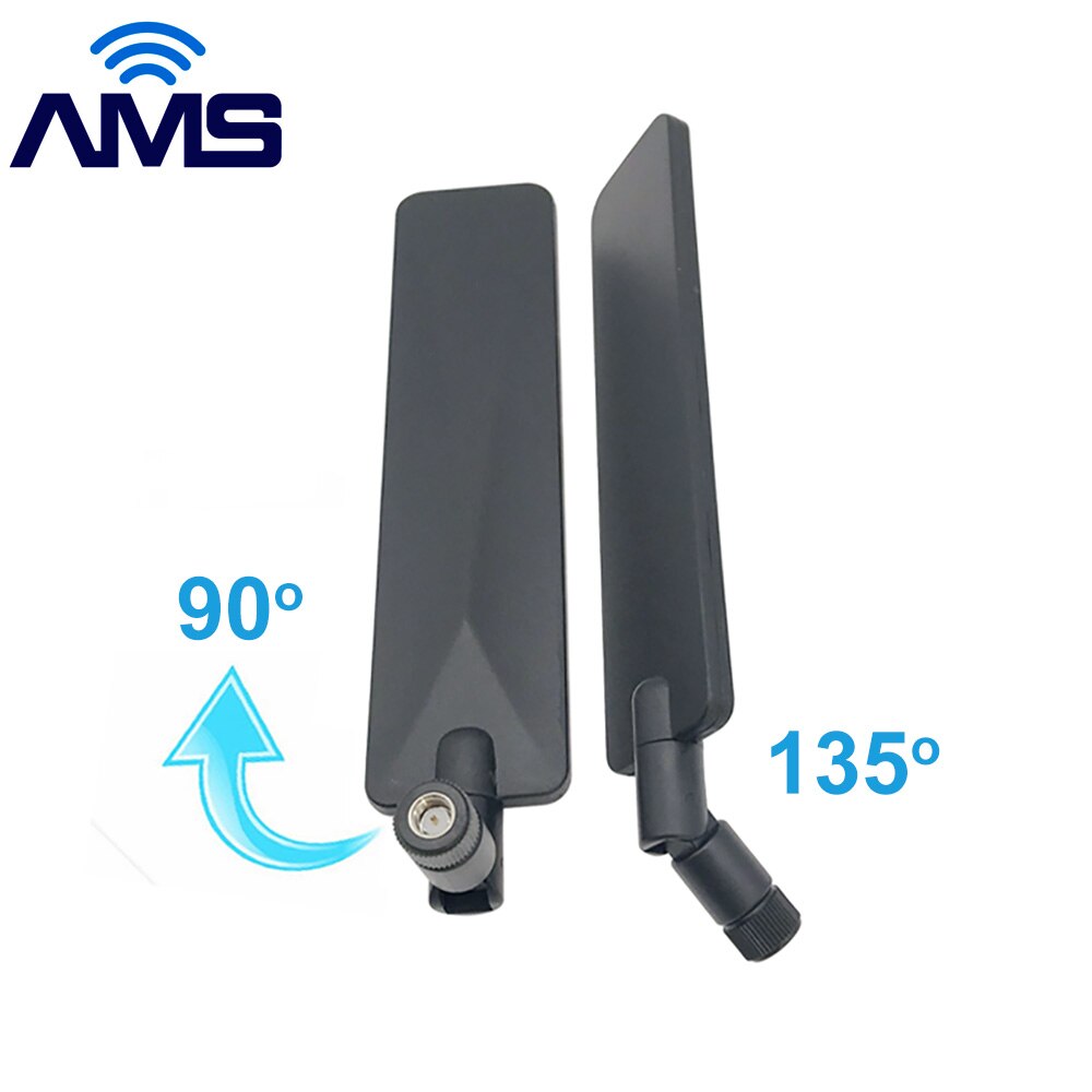 AMS – antenne de canard externe Lte 4G pliable SMA mâle en caoutchouc, omni sans fil 2.4g wifi, 18dbi, en usine: Default Title