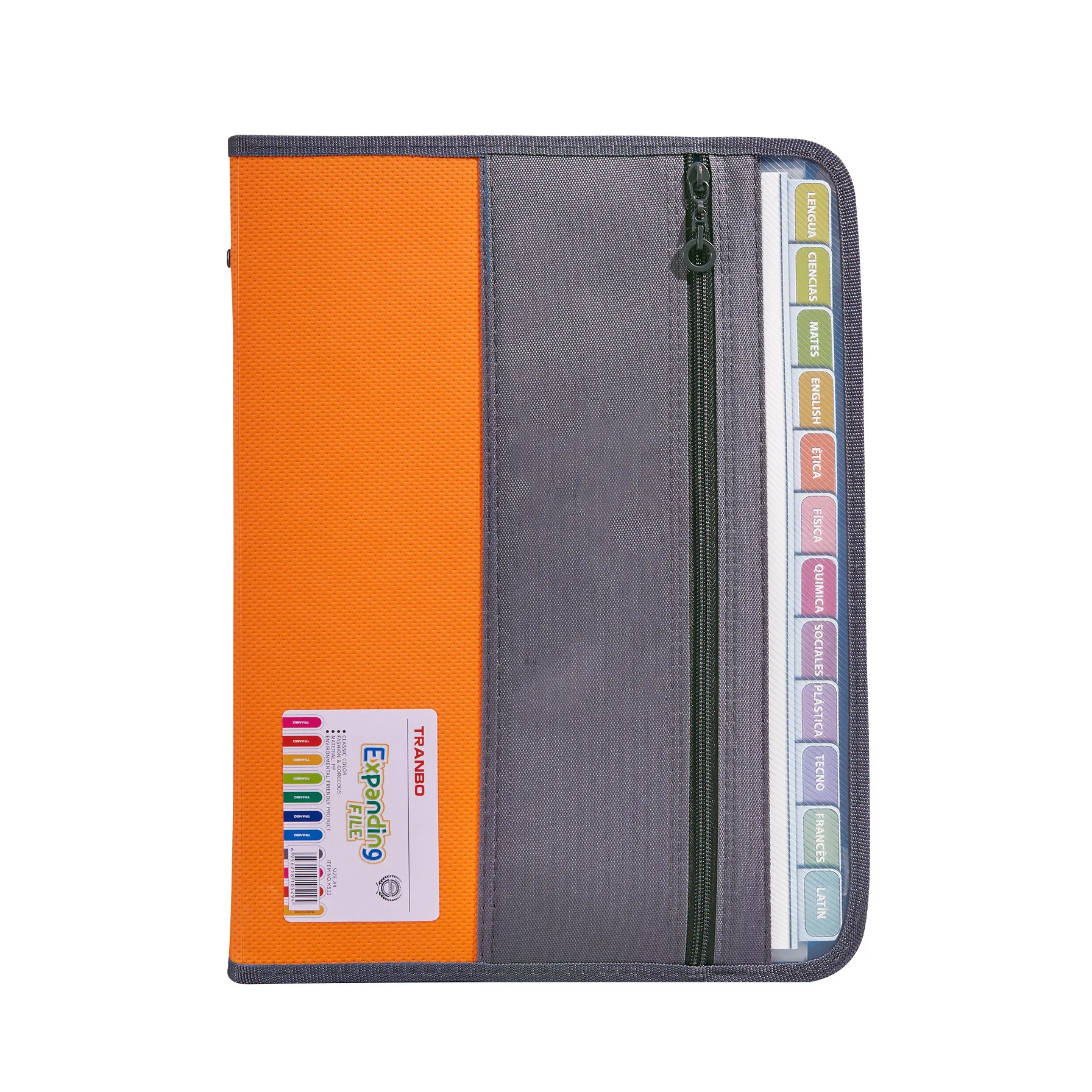 Accordion File Organizer with Safe Zipper, 13 Pocket Expanding File Folder with Front Pencil Pouch, School Office Supplies: Navy Blue