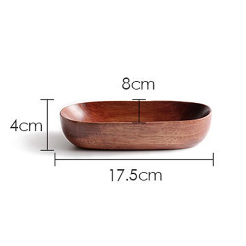 Japanse Stijl Gedroogd Fruit Schotel Massief Hout Servies Voedsel Dienblad Desserts Snack Gerechten Huishouden Plaat Servies: 1PCS