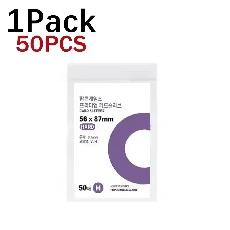 500/10 szt. Koreańskie Koszulki na Karty HD Przezroczyste Ochraniacze na Karty Kpop idol Ochronne Koszulki na Fotokarty etui na Zdjęcia Pudełko na Kartę prażona kukurydza: śliwka