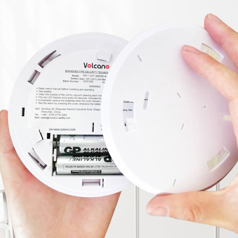 Itra -Thin Independent Smoke Detector Sensor Fire Alarm Mini Somke Alarm Security for Home Alarm Easy Install: Battery  Included