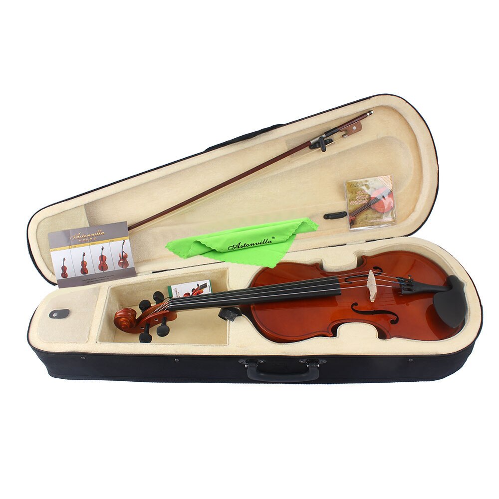 4/4 Full Size Viola Massief Esdoorn Altviool Imiteren Ebbenhouten Toets Met Case Boog Brug Rosin En Strings