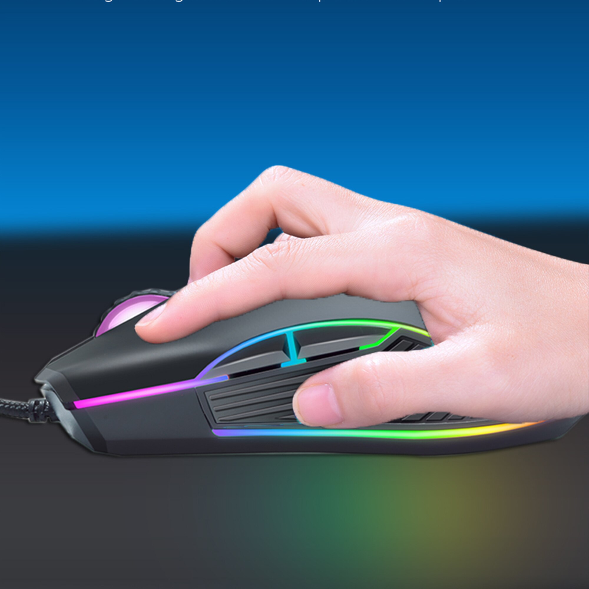 Ergonomic USB Wired Gaming Mouse 7 Button LED Computer Gamer Optical Mouse With RGB Backlight For PC Laptop Game