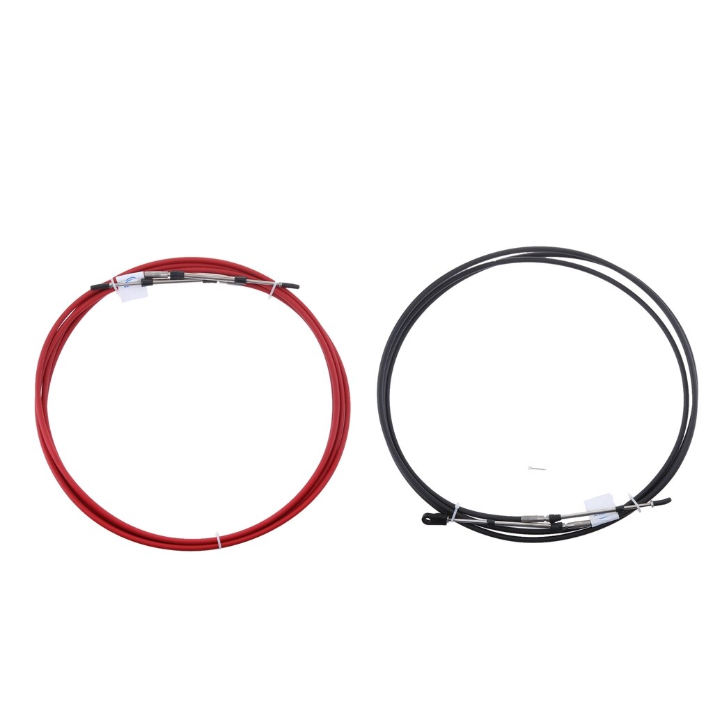 Cable de Control de acelerador de 10 pies-para palanca de Control de motor de barco integrado (negro + rojo