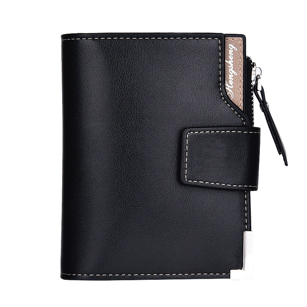 Korte Portemonnee Mannen luxe Pu Leather Man Purse Kaarthouder Portemonnee Mode Rits Portefeuilles Carteira Masculina