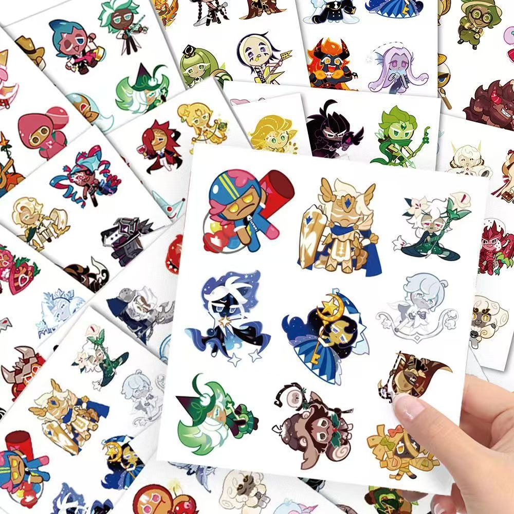 300 Stickers Collection of Cookie Run Kingdom Stickers Cute DIY Diary Laptop Skateboard Graffiti Decals decoration materials