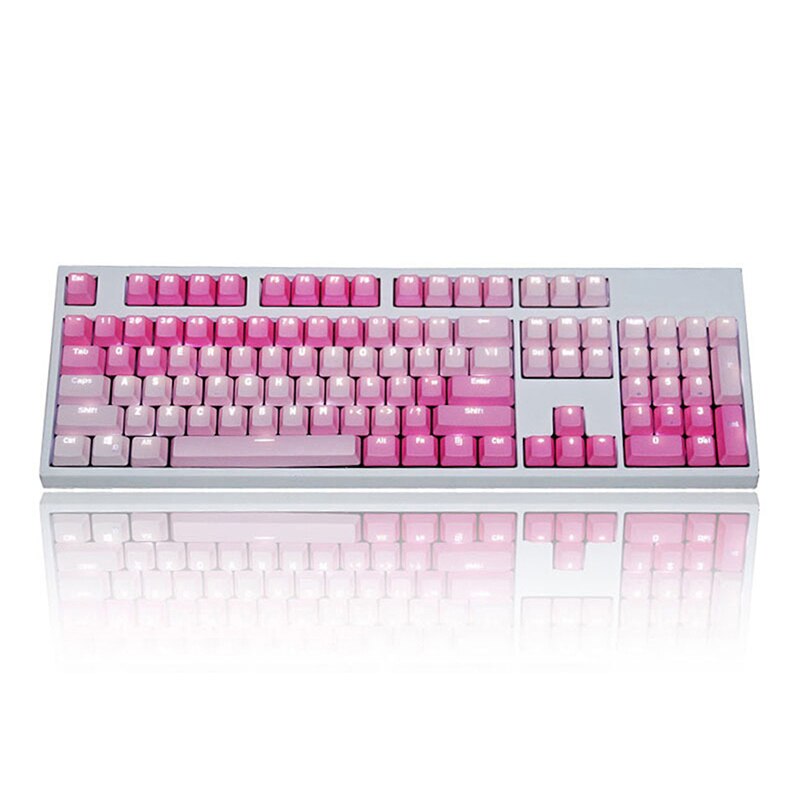 104 Keys Sunset Gradient Backlit Keycaps Thick PBT OEM Profile for Cherry MX Switches of Mechanical Keyboard: PK