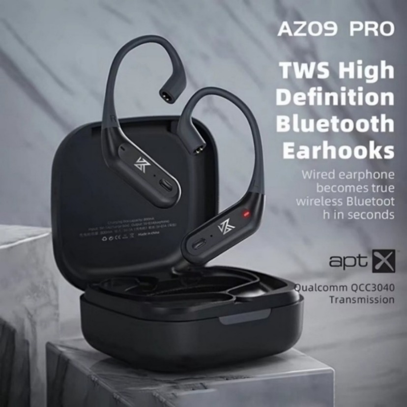 KZ AZ09 PRO Bluetooth 5.2 Cable Upgrade Wireless Ear Hook Earphone Cable With Charging Case For KZ ZAS ZAX ZSX AST ZS10 EDX PRO