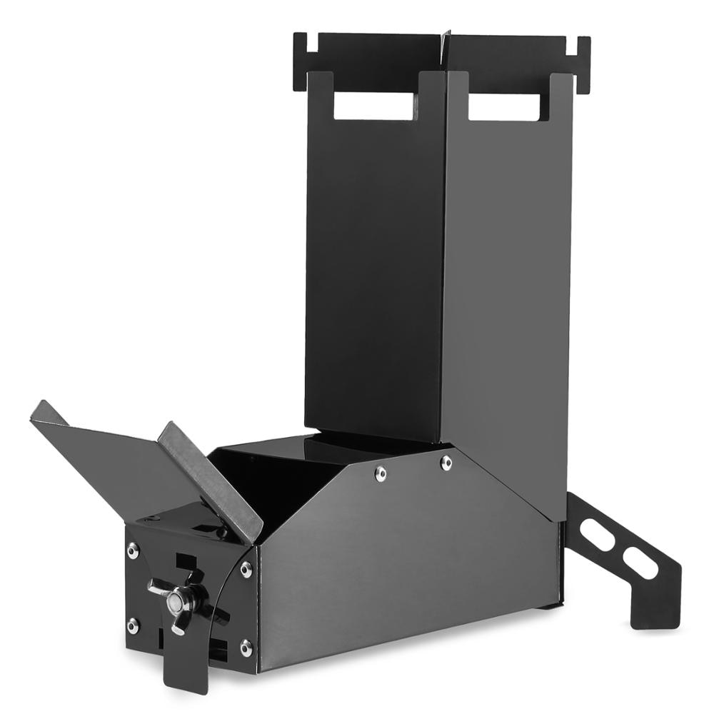 Lixada Titanium Coating Stainless Steel Rocket Stove Foldable Wood Burning Backpacking Outdoor Picnic Camping Stove Wood Stove