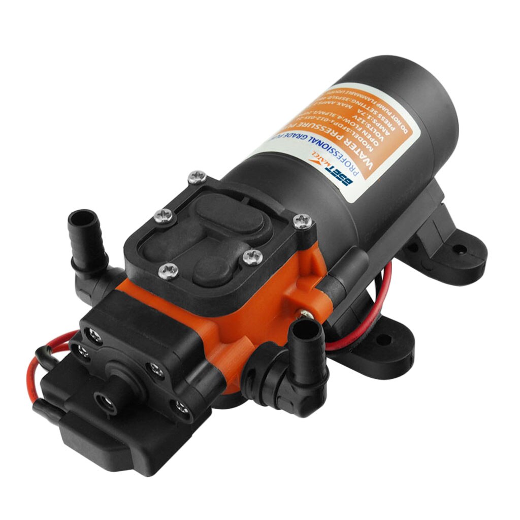 21-Series Diaphragm Water Pressure Pump 12V 1.2 GPM 35PSI Self-priming Water Pumps for RV Caravan Boat Industrial (Black)