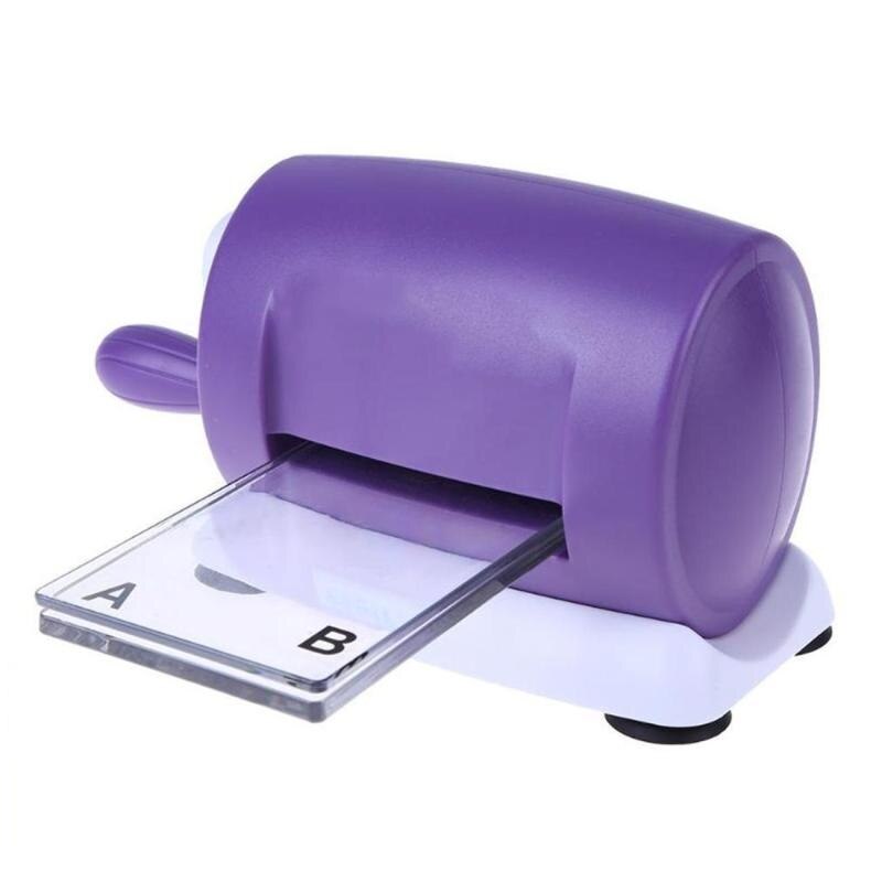Hand Schneiden Stirbt Briefmarken Präge Maschine DIY Sterben-schneiden Maschinen für Scrapbooking Album Papier Handwerk Haushalt Schablone Cutter Werkzeug: Violett AB Pad