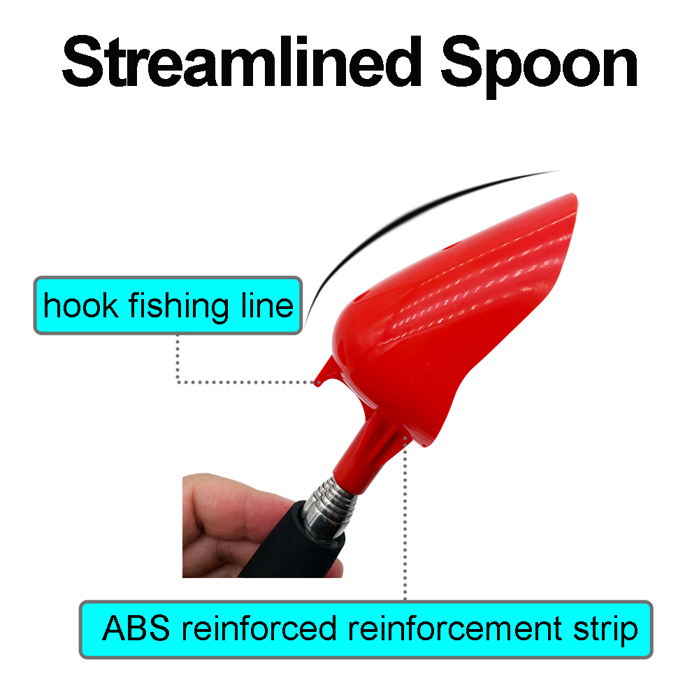 Fishing Bait Throwing Spoons Nesting Device Retractable Can Head Fish Bait Casting Scoop Long Throw Fixed Point Fishing Gear
