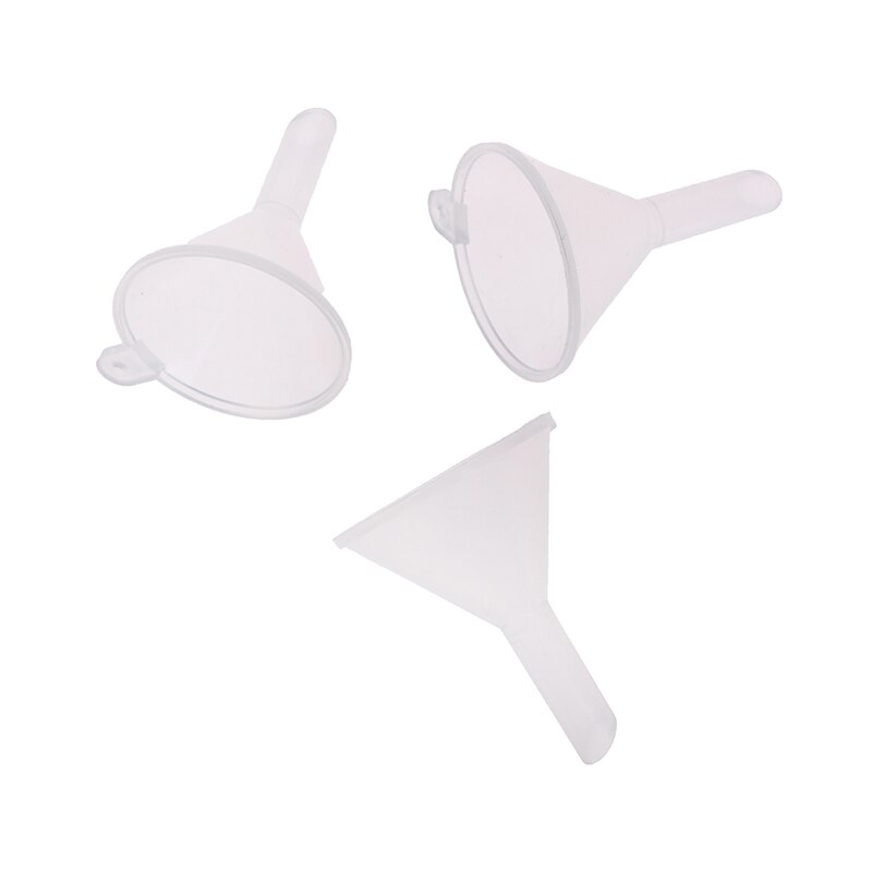 10Pcs Transparant Mini Trechters Kleine Plastic Bottleneck Flessen Verpakking Extra Hulpmiddel Voor Parfum Diffuser Mini Smalle Fijne