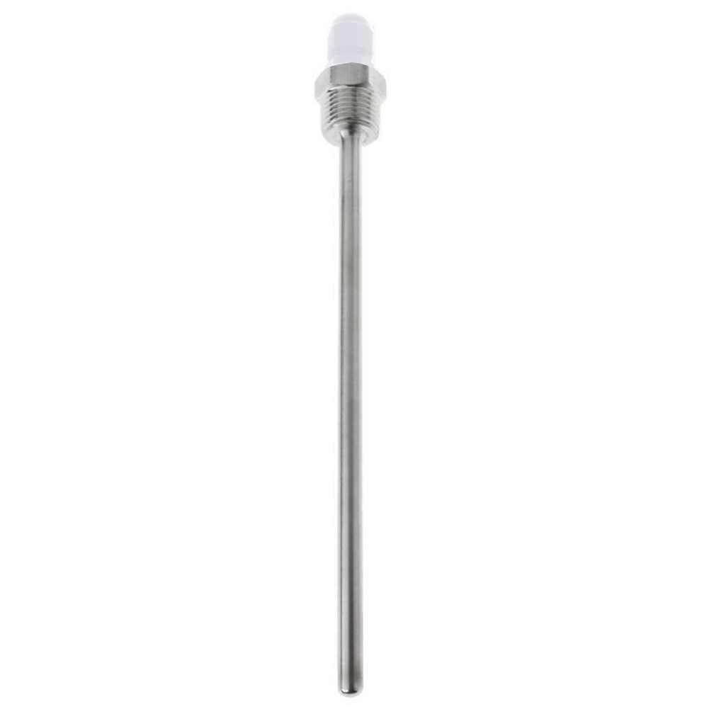 Thermowell de aço inoxidável L30-300mm 1/2 bsp g rosca para sensores de temperatura caber diâmetro 6mm tubo termômetro higrômetro: Branco