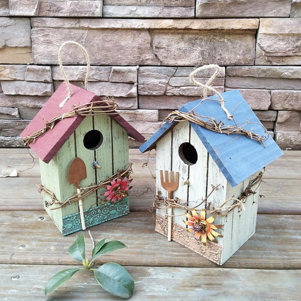Peinture de cage à oiseaux en plein air, jardin, cour suspendue, niche, nid, artisanat, niche, produits pour animaux de compagnie