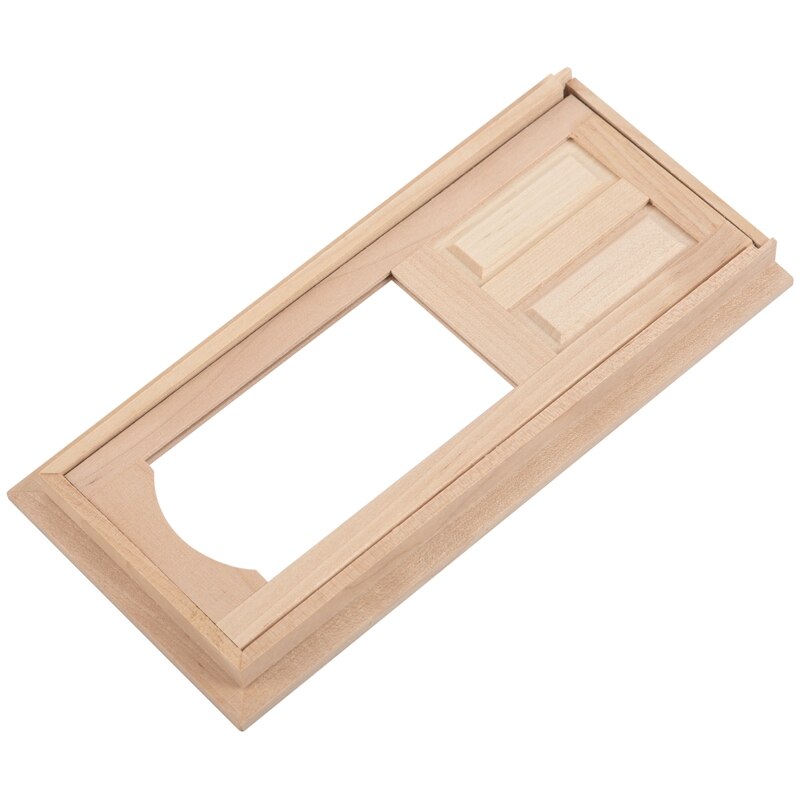 Poppenhuis Miniatuur Houten Deur Meubels Model Diy Ongeverfd Hout Kleur