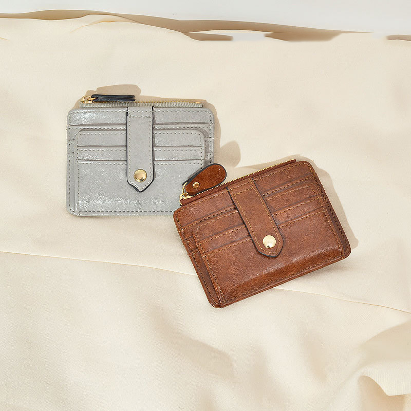 kleine Männer Kredit ausweis Inhaber Brieftasche männlich schlanke Leder Brieftasche mit Münz tasche Geldbörse für Männer Frauen