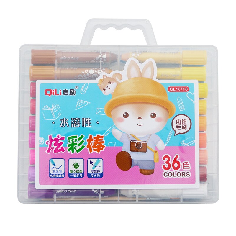 12/18/24/36 colorful stick / water-soluble crayon oil pastel stick / child drawing stick student stationery / painting supplies: 36 colors