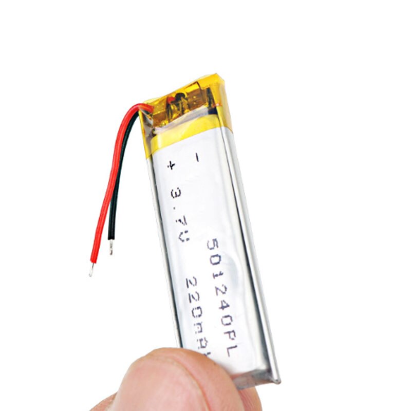 EASTFIRE Akumulator Litowo-Polimerowy 220mAh 3.7V 501240 do MP3, Smartwatch, Słuchawek Bluetooth
