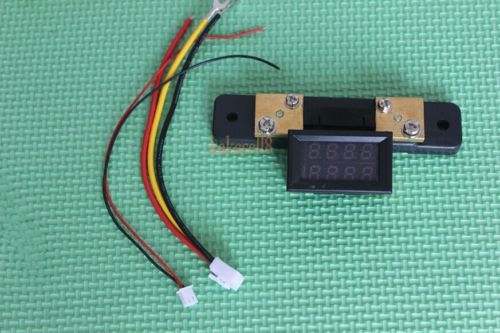 100v 50a dc digitalt voltmeter amperemeter ledet amp volt meter m / shunt til 12v 24v bil
