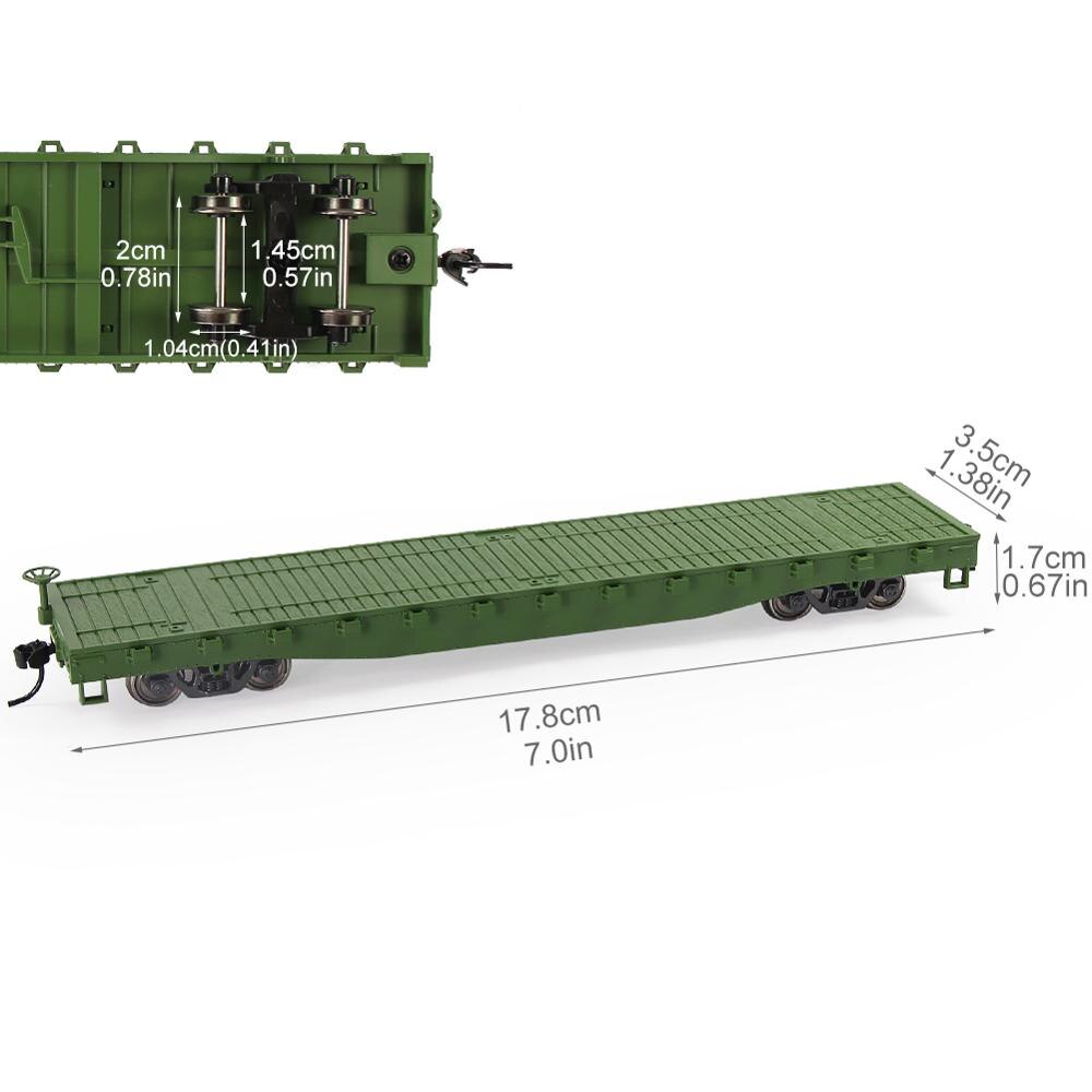 Carro plano de 5 pies con contenedor de 40 pies con plataforma 1:87