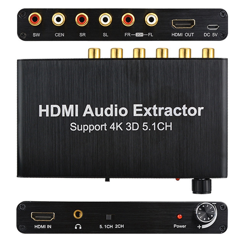 Hdmi-Compatibel Audio Decoder 4K Hdmi 5.1 Digitale Audio Decoder Splitter Converter Us Plug