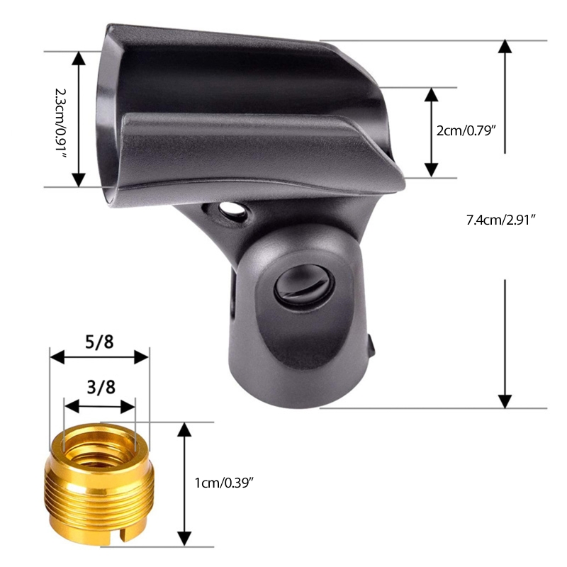 2022 Small Wired Microphone Holders Free Rotation Angle Mic Clip