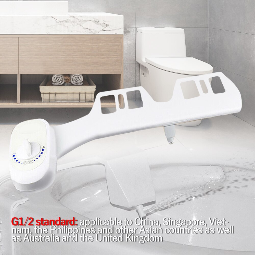 1 stk ikke-elektrisk bidet tilbehør toilet bidet sæde selvrensende dyse-ferskvand bidet sprøjte mekanisk vask: 1